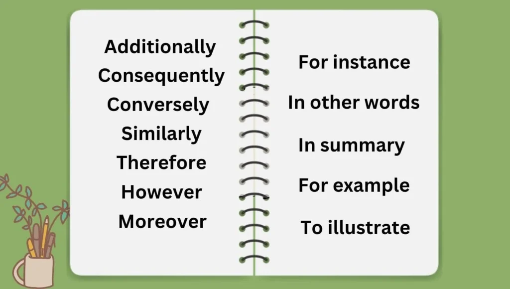 common transitional words and phrases in academic writing style